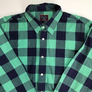 UNTUCKit Slim Fit Men Cotton Plaid Green Multi-Color Large Button Shirt